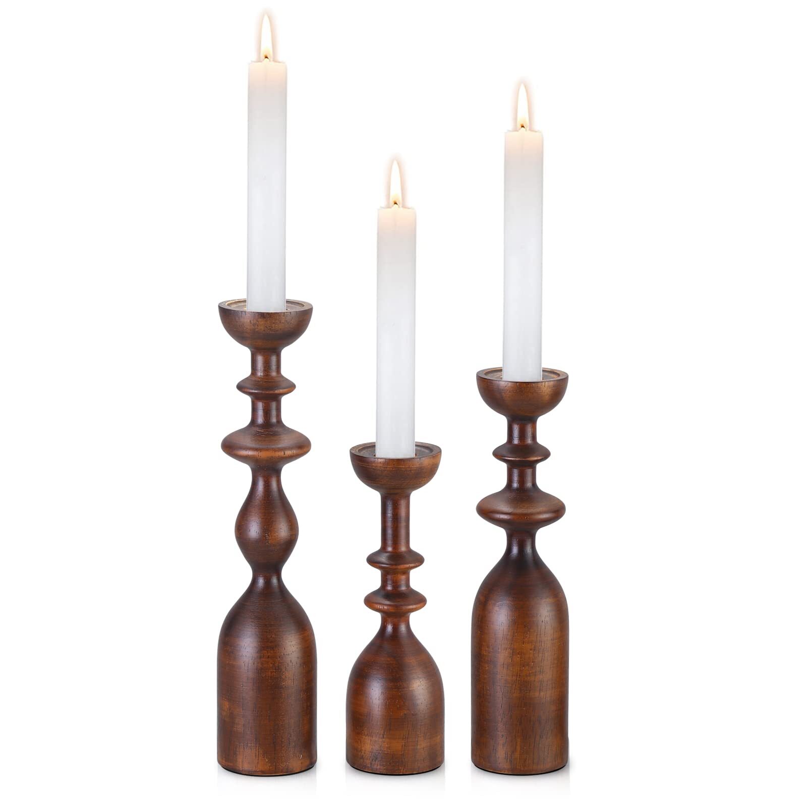 Candle Holder Wood Candle Holders for Table Centerpiece Candlestick Holders M...