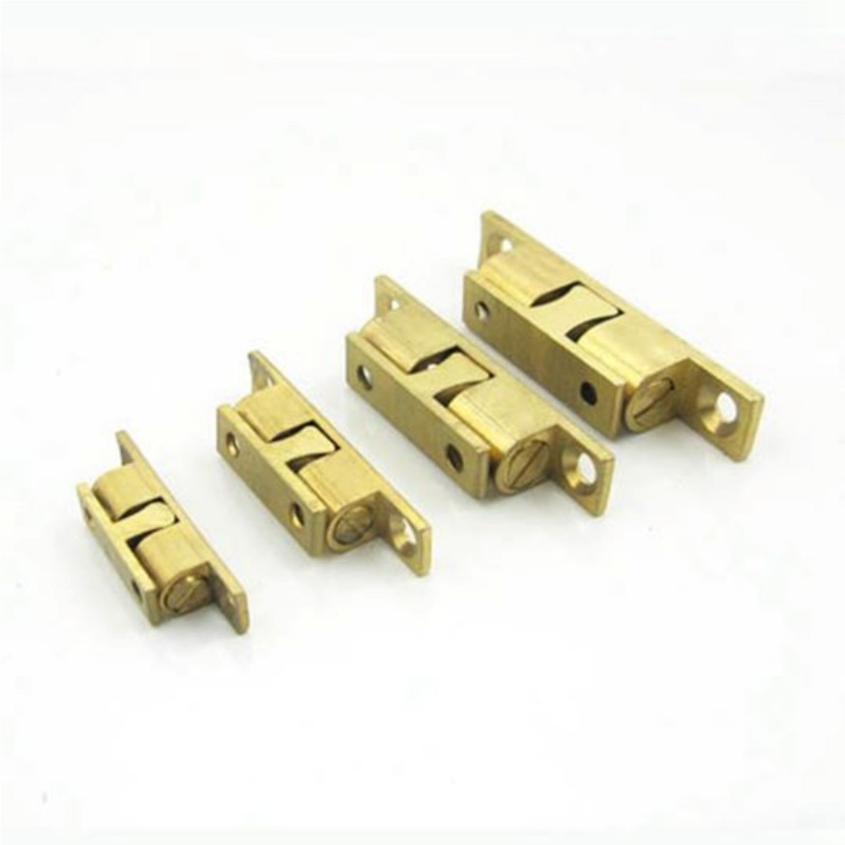 Brass Double Ball Catch For Cabinet Doors Cupboard Door Roller 