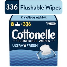 8 Flip-Top Packs of Flushable Wipes Free shipping