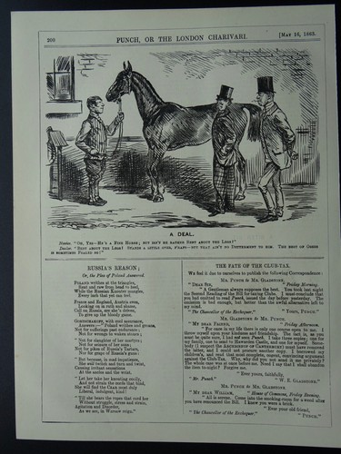 1863 Antique Victorian Print THE HORSE DEALER & THE DEAL - BENT ABOUT THE LEGS - Picture 2 of 2