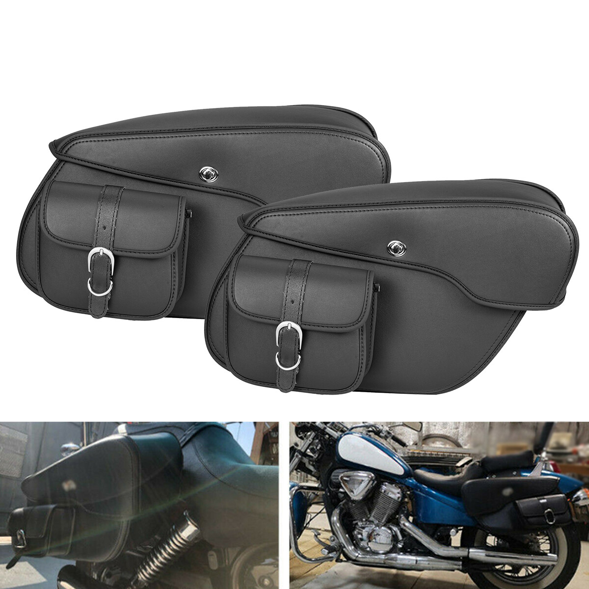 Motorcycle Side Saddle Bag Large capacity For Kawasaki Vulcan VN  1500 1600 2000