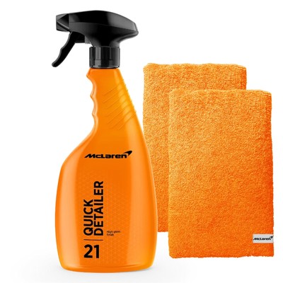 McLaren 500ml Quick Detailer + 2x Luxus Mikrofaser Handtücher