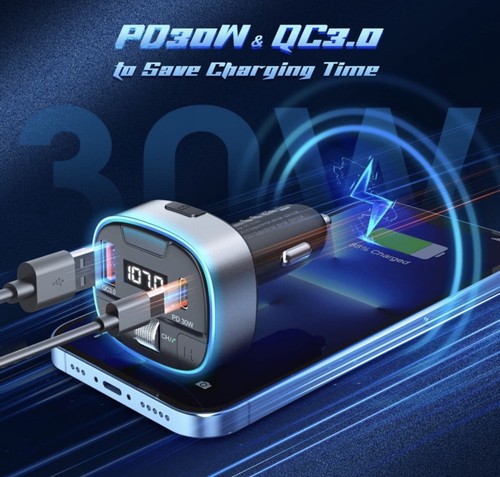 New 2023 Roller FM Transmitter for Car, Wireless FMRadio Adapter/ Music Player - 第 4/8 張圖片
