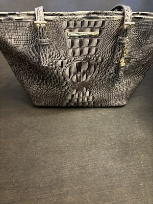 EUC RARE Brahmin Medium Asher Tote Bag in Dove Gray Melbourne