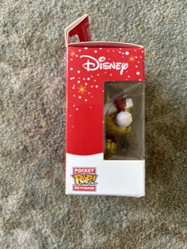 Funko Pocket Pop Keychain Winnie the Pooh in Santa Hat Diamond Disney Hot Topic - Picture 5 of 5