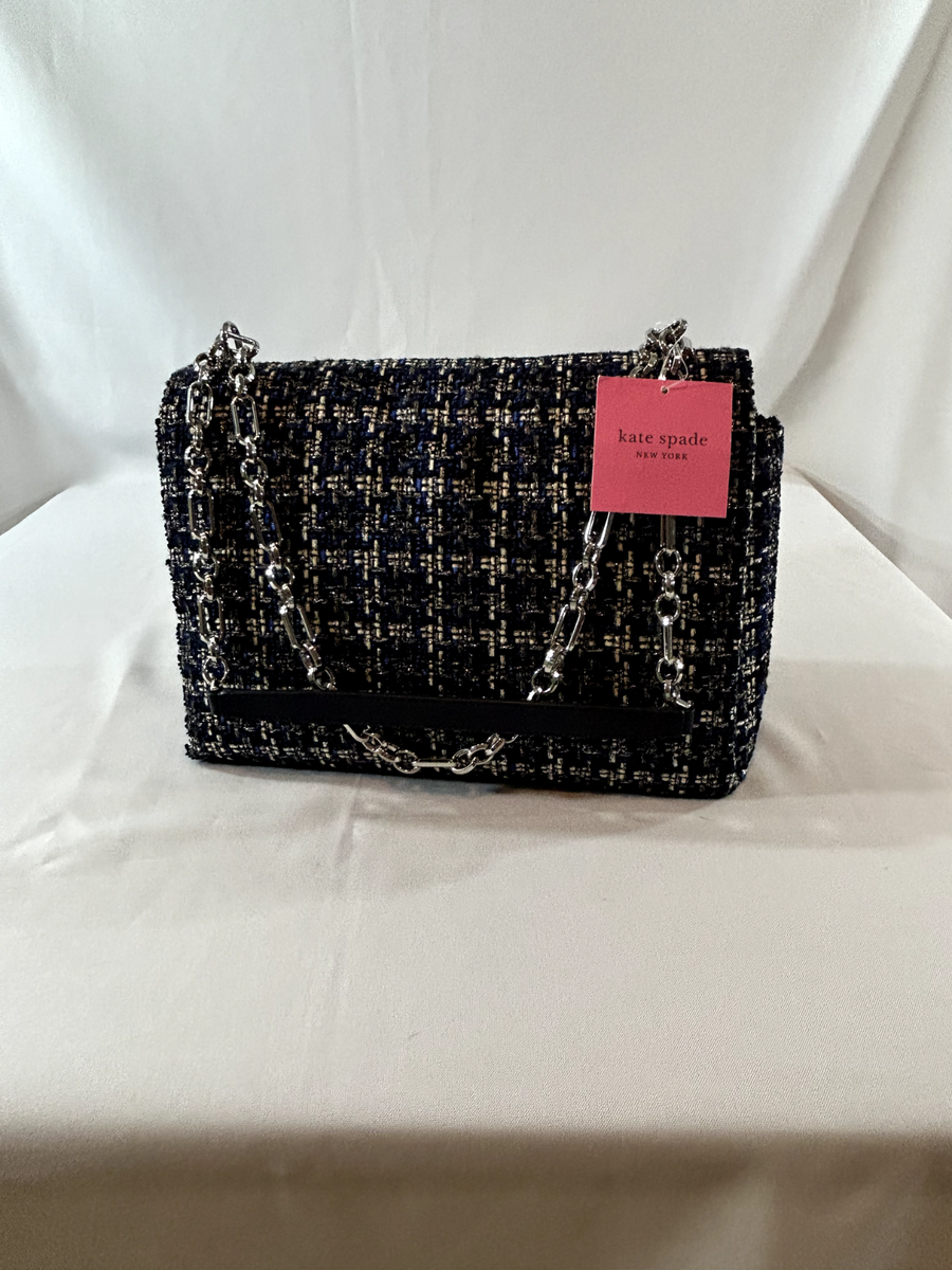 Kate Spade Carlyle Tweed Fabric XL Shoulder bag -New with
