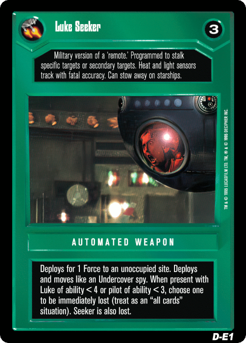 Star Wars CCG Limited Premiere BB M/NM Luke Seeker