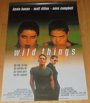 WILD THINGS - Kinoplakat A1 ´98 - Gerollt  KEVIN BACON Neve Campbell