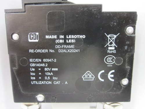 CBI D2ALX20241 BULLET CIRCUIT BREAKER DD-FRAME 10A 407998152 - Picture 4 of 6