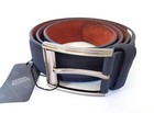 Cinta Cintura Uomo Pelle Blu M1291 Elegante Glamour Fashion Alla Moda hac