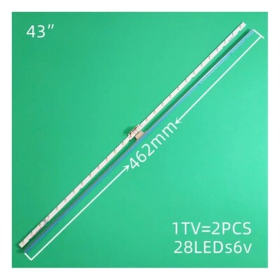 Voll-LED-Streifen(2) für Samsung AOT_43_NU7100F_2X28_3030C UN43NU7100 UN43RU7400