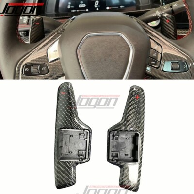 Z07 Pair Real Carbon Paddle Shifter For Corvette C8 Stingray Z06 Z51 Coupe 20-25