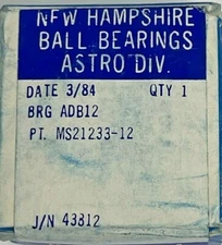 MS14104-12 REPLACES MS21233-12 BEARING