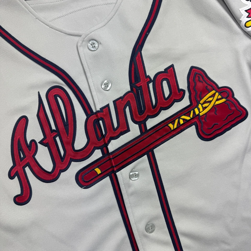 Camiseta deportiva 100 % auténtica Greg Maddux Mitchell Ness 1995 Atlanta Braves talla 40 M Foto 4 de 4