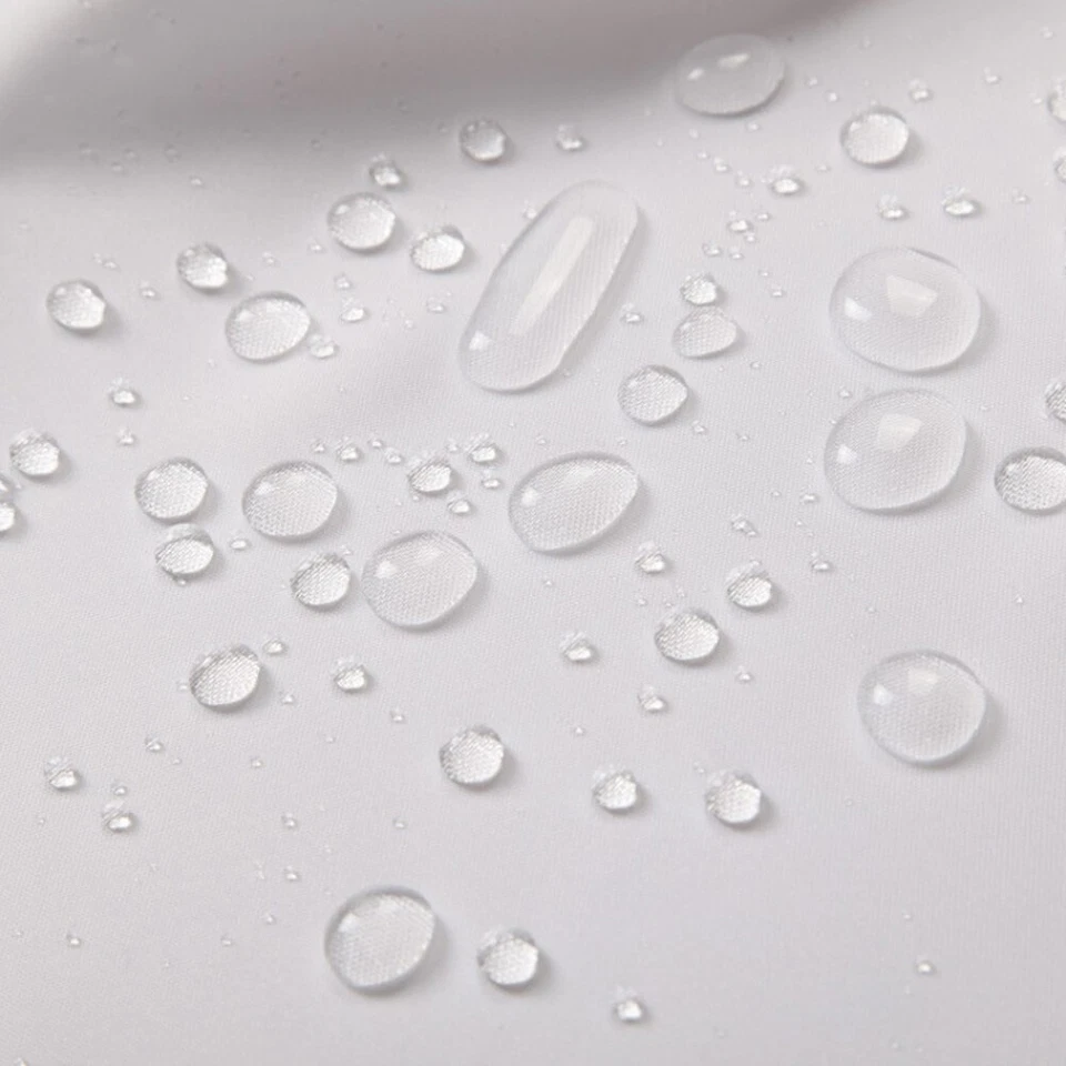 Extra Long Thick Fabric Polyester Shower Curtain White Minimalism - image 4 of 4