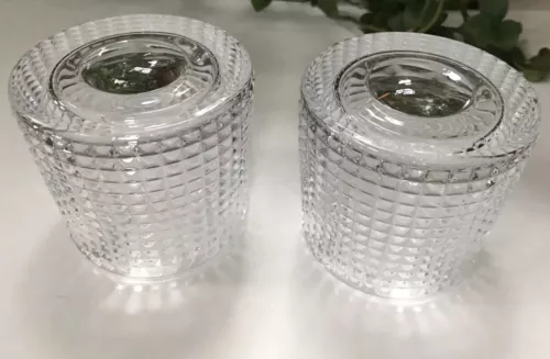 2 Diamond Design Spinning Wobble Glasses 8 oz. Rounded Bottom Whiskey Rocks