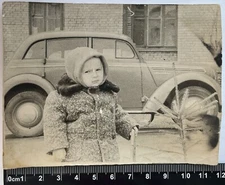 Old Photo Cute Children, Affectionate Handsome Boy/Girl Near the old car