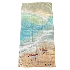 Sandpiper Print Beachy Bath Set Of 2 Towels