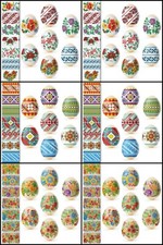 Easter Egg Wraps for 42 Hen Eggs, 6 Heat Shrink Sleeves 7 Designs Each 19