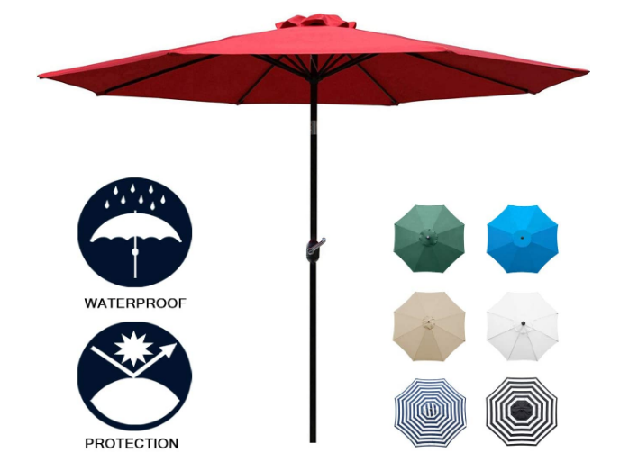Project 62 Palm 9 Round Patio Umbrella Black White For Sale Online Ebay