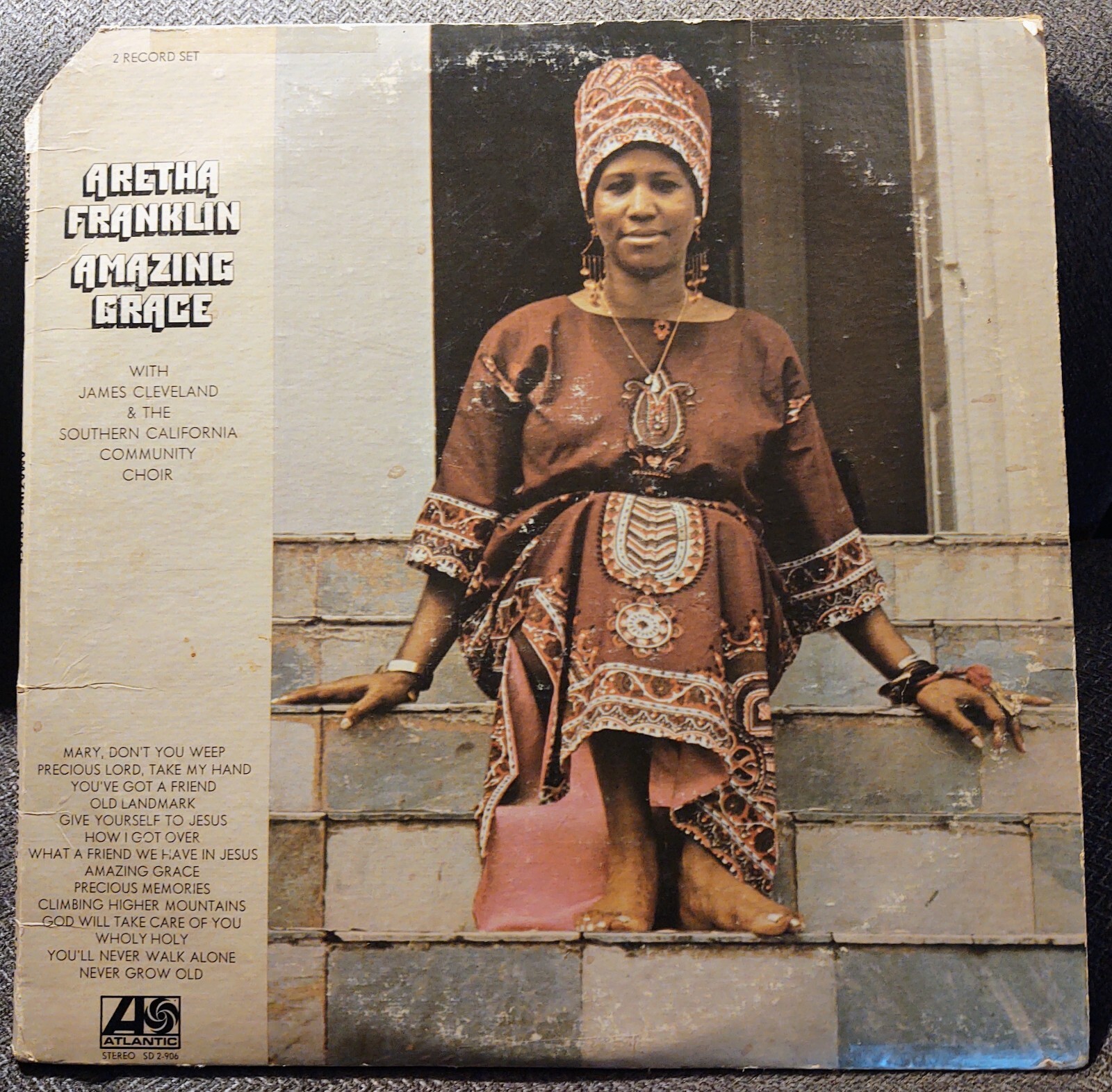 ARETHA FRANKLIN AMAZING GRACE 2 LPs Vinyl Record  SD 2-906 VG