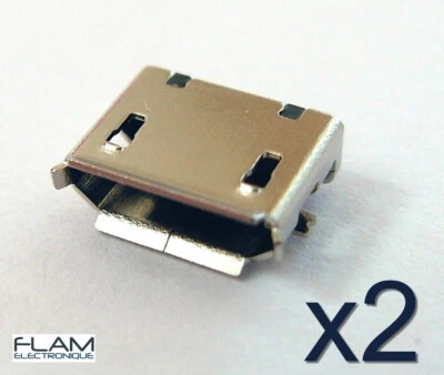 2x connecteur à souder micro USB type B femelle /female solder connector socket  - Photo 1/4