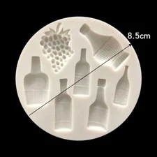 Wine Bottle Grape Epoxy Resin Silicone Mold Jewelry Making Molds Decoration 1pc