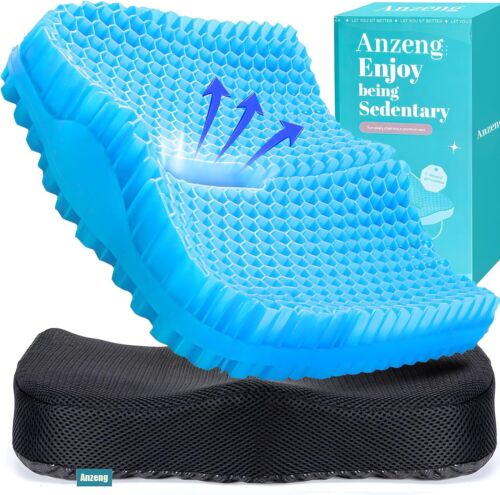Thicker Gel Seat Cushion, Large 3D Gel Seat Cushion for Desk Chair, Egg Cushion
