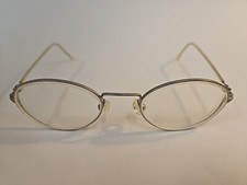 JORDACHE JD-36 Designer Eyeglasses CRY 48-19-140 Antique Silver, Oval, Retro