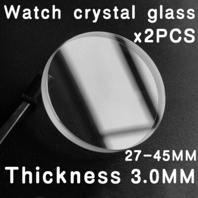 BH 2X Thickness 3.0mm Clear Flat Watch Glass Lens Mirror 27-45mm Watch Crystal