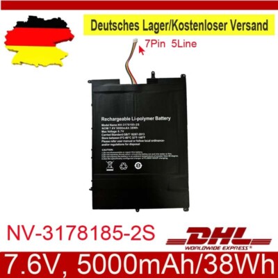 Neu NV-3178185-2S Ersatz Akku für Digma EVE 15 P417 ES5063EW P418