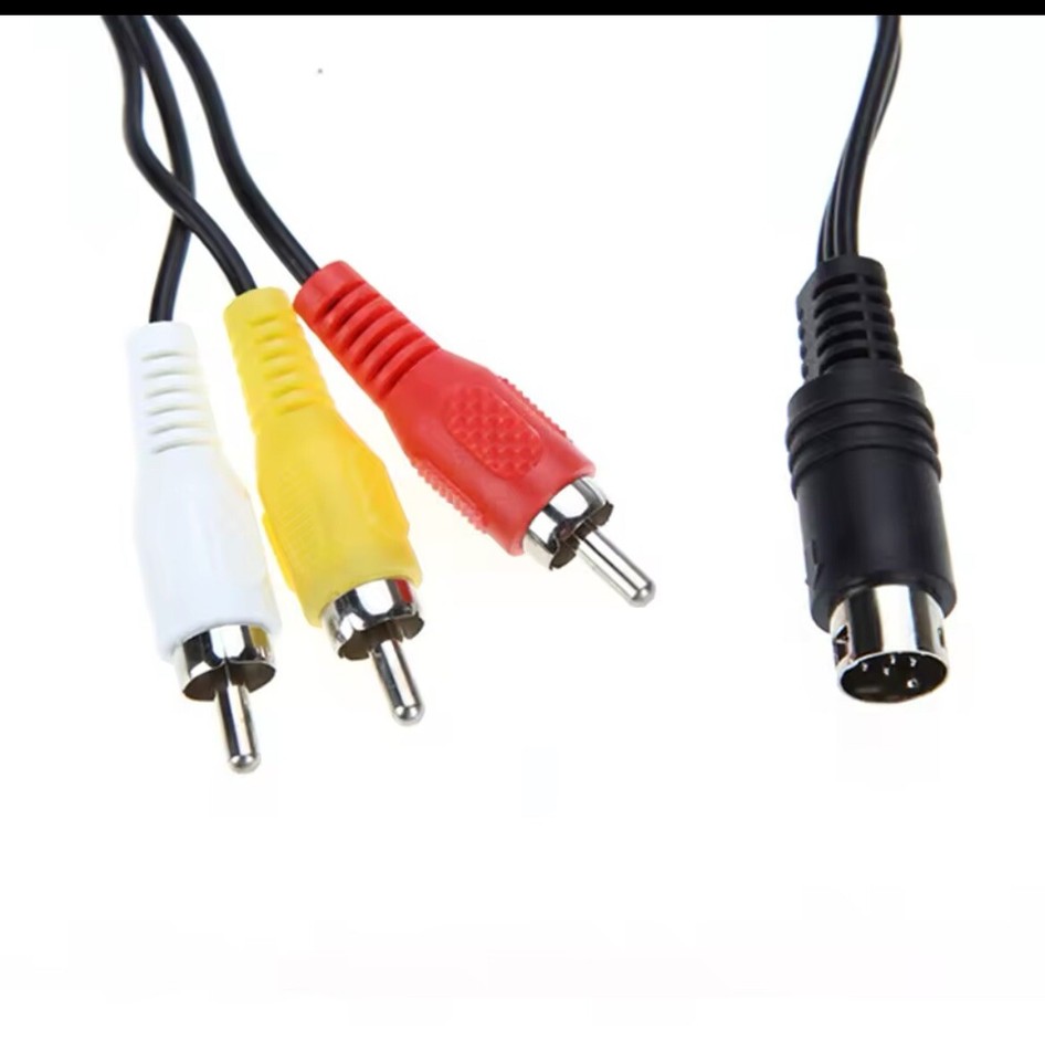 SEGA MEGA DRIVE 2 RCA TV Cable Composite Audio Video AV Lead SEGA ...