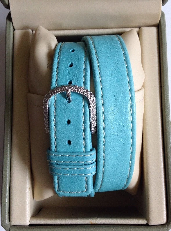Judith Ripka Double Wrap Leather Strap Watch in TURQUOISE - Image 4 of 4