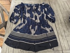 HALSTON HERITAGE SILK ROMPER DRESS SHORTS