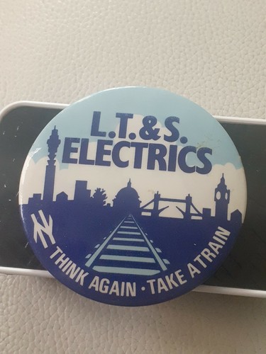 Think Again Take a Train Vintage Badge - Picture 2 of 3