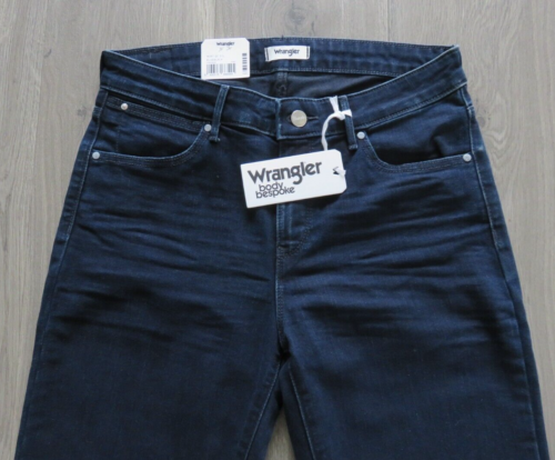 WRANGLER WOMENS BODY BESPOKE PERFECT FIT BLUE BLACK STRAIGHT JEANS W 28 L 30 NEW - Picture 1 of 8