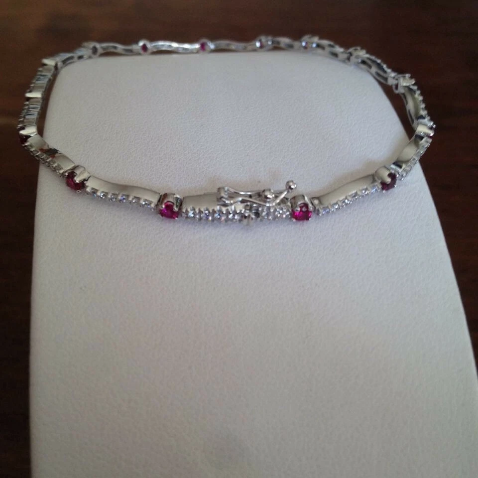 braccialetto bracciale tennis oro 18 kt nuovo,fondo di magazzino, nos - Immagine 2 di 4