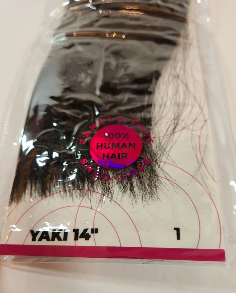 НОВЫЙ ЗАПЕЧАТАННЫЙ Sensationnel Evoke 100% Плетение Человеческих Волос Империя Яки 14" Натуральный 1B - Изображение 4 из 4