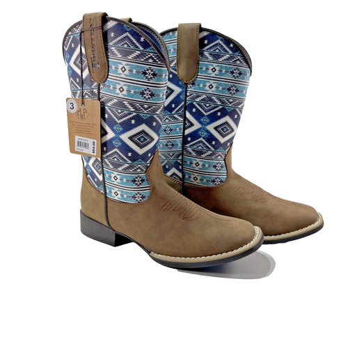NEW w TAGS Twister Boys Boot Size 3 Square Toe Cowboy Western Design ($64 MSRP)
