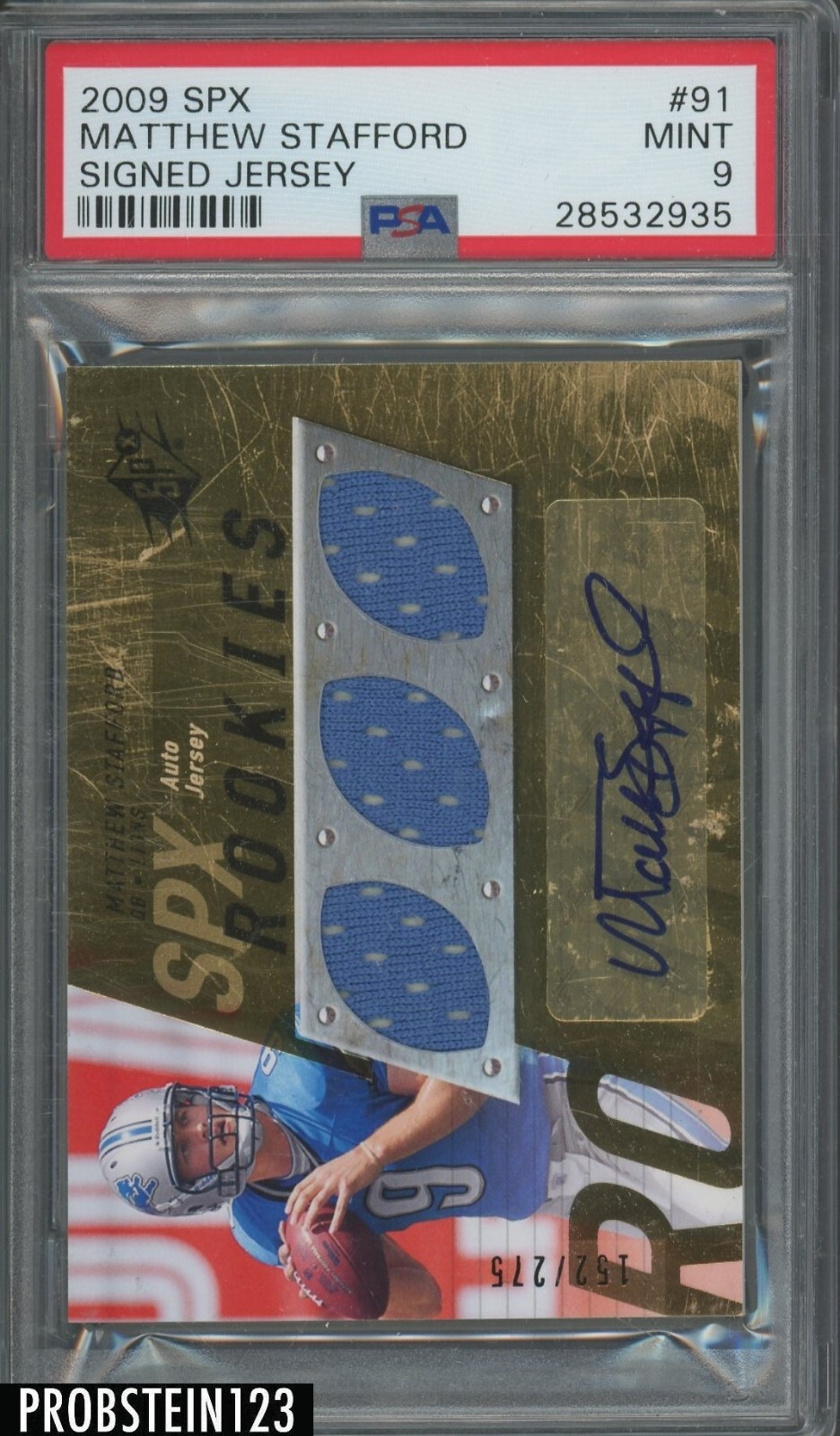 Matthew Stafford Spx #91 Signed Jersey