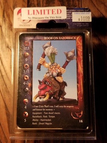NEW Sealed Rackham Confrontation BOOR ON RAZORBACK UKNACV07 LTD RARE OOP ENGLISH - Picture 2 of 7
