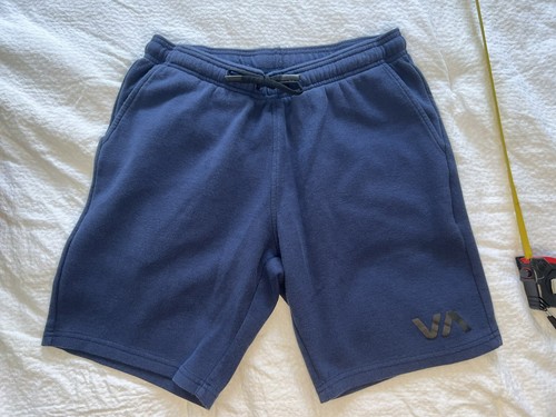 RVCA Men’s Sport Elastic Waist Walkshorts Blue With Pockets And Logo S Small - Picture 9 of 15
