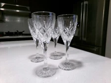 BOHEMIA CRYSTAL CRYSTALEX CORTINA LOT OF 4 WATER GOBLETS GLASSES