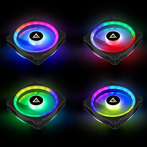 Antec Prizm X 120 ARGB 3 x Pack 120mm PC Case PWM Fans Black 2000RPM 45CFM 32dBA - Picture 12 of 13