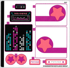 LEGO STICKER SHEET ONLY 70828 POP-UP PARTY BUS from set New