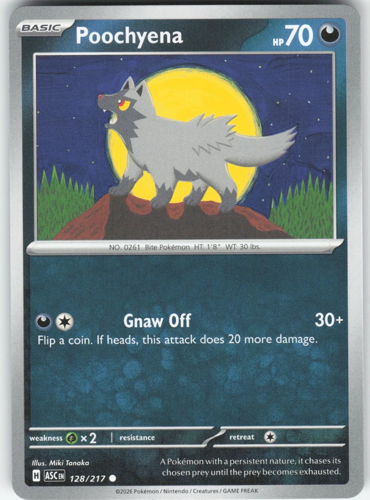 POOCHYENA 128/217 COMMON ASCENDED HEROES POKEMON NM