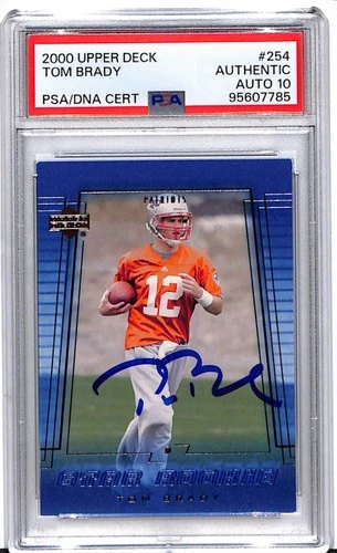 2000 Upper Deck - Tom Brady #254 PSA Authentic Auto 10