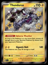 Thundurus 139/091 PAF Paldean Fates Shiny Rare Pokemon Card - NM