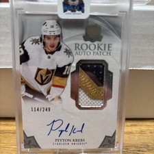 2020-21 Upper Deck The Cup Rookie 173/249 Peyton Krebs #130 Patch Auto 0o5t