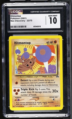 Hitmontop (Unlimited) graded CGC 10 for sale on eBay